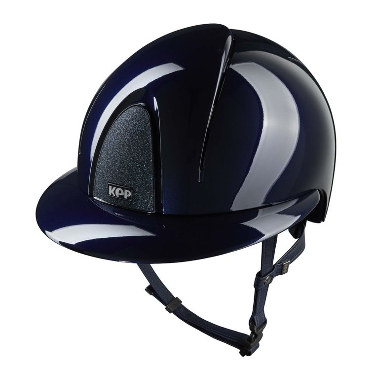 KEP Reithelm Nova Smart Polish, Polo Visier blau Star blau, Kinnriemen blau