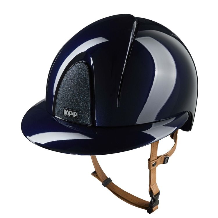 KEP Reithelm Nova Smart Polish, Polo Visier blau Star blau, Kinnriemen beige