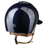 KEP Reithelm Nova Smart Polish, Polo Visier blau Star blau, Kinnriemen beige