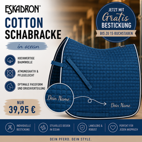Eskadron Cotton Schabracke in ocean inkl.gratis Bestickung