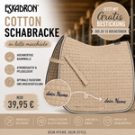 Eskadron Cotton Schabracke in latte macchiato inkl.gratis Bestickung