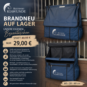 Boxentasche in Navy von Reitsport Klawunde