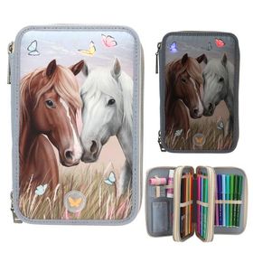 Miss Melody 3 Fach Federtasche LED 