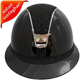 Samshield Miss Shield 2.0 Glossy black-  Top + FB Crystal fabric black, Trim + Blason chrome