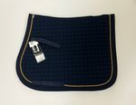 ESKADRON Cotton Schabracke navy, 2fach Kordel braun/gold