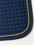 ESKADRON Cotton Schabracke navy, 2fach Kordel braun/gold