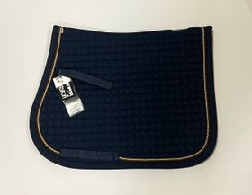 ESKADRON Cotton Schabracke navy, 2fach Kordel braun/gold