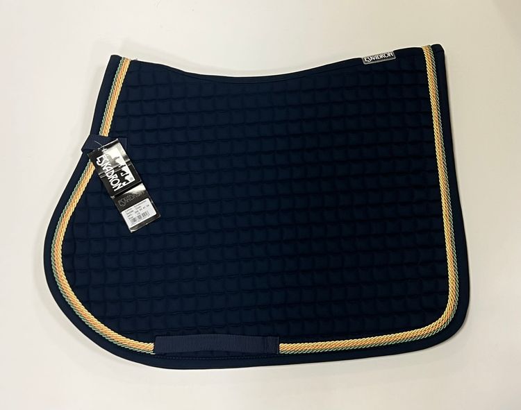 ESKADRON Cotton Schabracke navy, 3fach Kordel lind, light orange, yellow