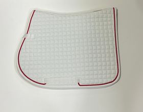 ESKADRON Cotton Schabracke white, einer Kordel in chilli red