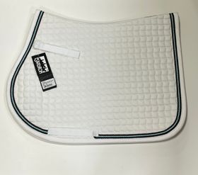 ESKADRON Cotton Schabracke weiß, 3fach Kordel dark navy, ligthblue, braun