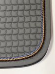 Neu ESKADRON Cotton Schabracke grau, 3fach Kordel choco, gold, blue