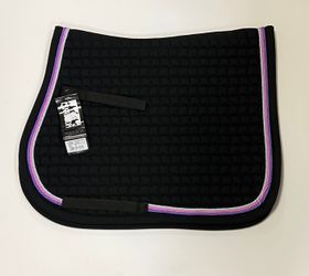 ESKADRON Cotton Schabracke black, 3fach Kordel lila, pink, silber