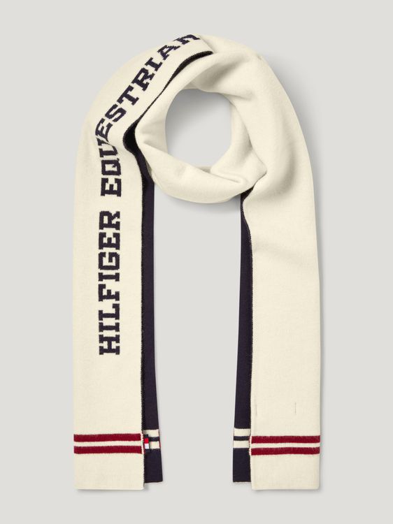 Tommy Hilfiger Equestrian Vanderbilt Varsity Schal Ecru