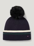 Tommy Hilfiger Equestrian Dean Pom Pom Beanie in desert sky