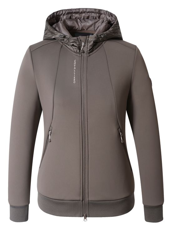 COVALLIERO Hoody Jacke in milky chocolate