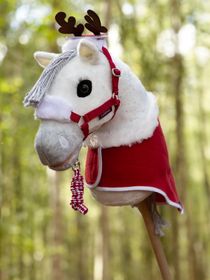 LeMieux Hobby Horse Weihnachts Set mit Decke Rot