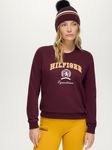 Tommy Hilfiger Equestrian Damen Sweatshirt Campus in deep burgundy