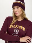 Tommy Hilfiger Equestrian Damen Sweatshirt Campus in deep burgundy