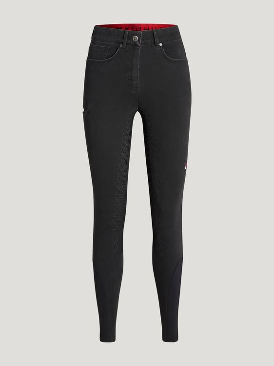 Tommy Hilfiger Equestrian Hope Denim Vollgrip Reithose Damen in black