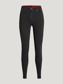 Tommy Hilfiger Equestrian Hope Denim Vollgrip Reithose Damen in black