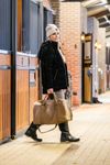 CAVALLUREI Teddyfleece Tasche in peanut