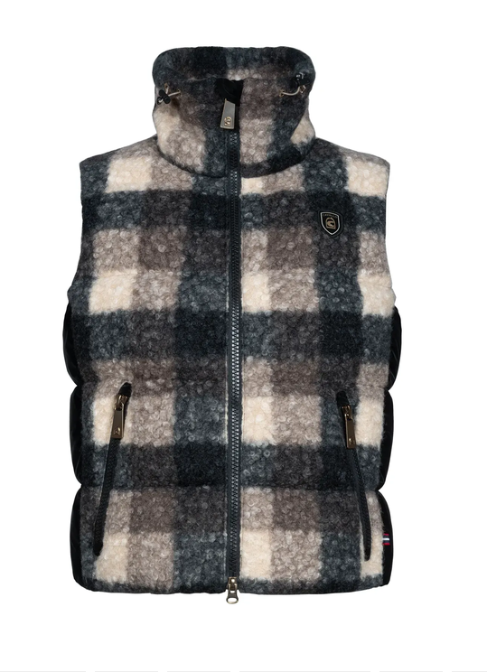 CAVALLIKA Teddyfleece Weste in check