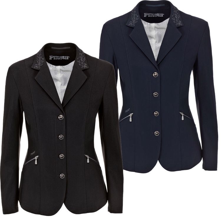 Pikeur Turniersakko SAPHIRA in schwarz, marine, dunkelbraun & anthrazit