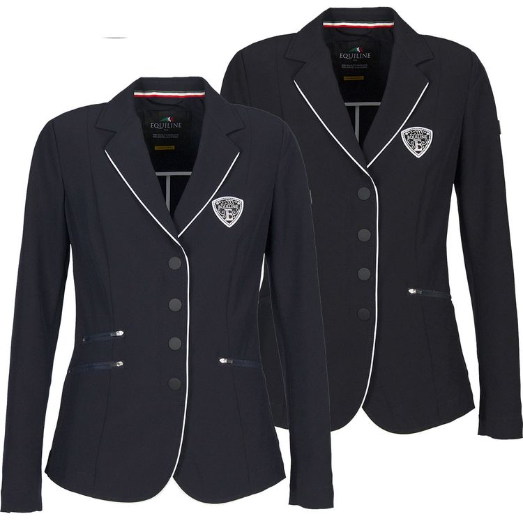 EQUILINE Damen Turnierjacket Billy in black & navy - NEU