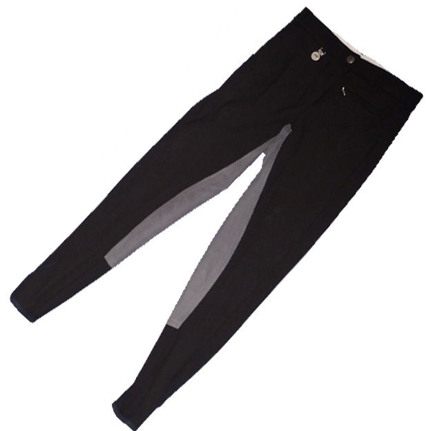 Pikeur Reithose Lugana schwarz, Besatz schiefer  (310-8207)