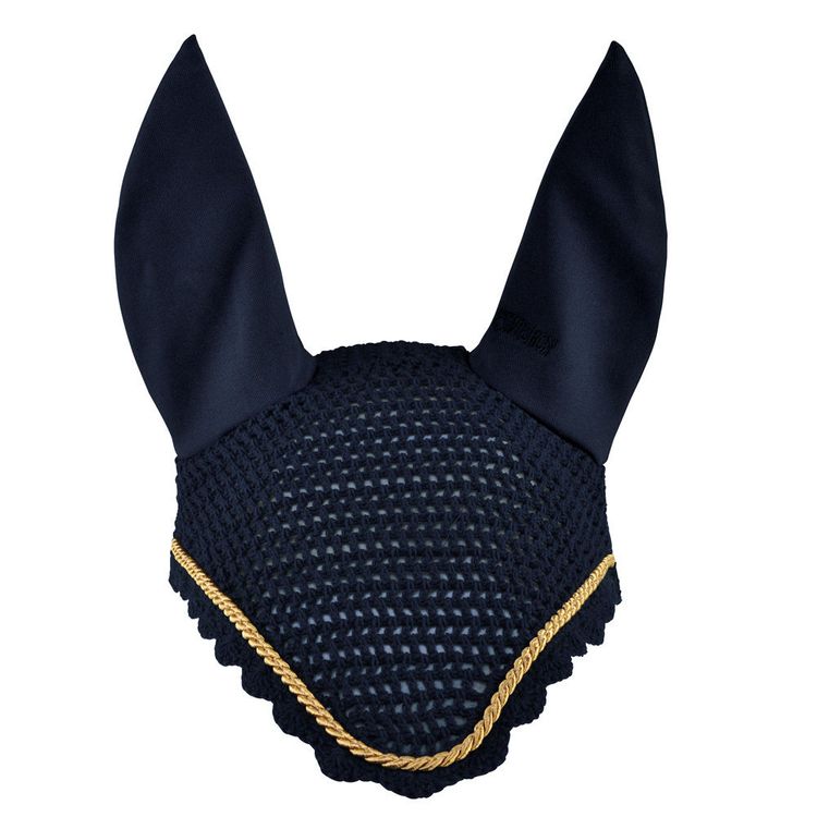 Eskadron Fliegenohren navy mit goldfarbener Kordel, Warmblut & Pony - NEU