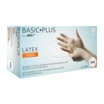 BASIC-PLUS, Latex-Untersuchungshandschuh, gepudert, weiß – 100 Stück pro Box, AMPri, Bild 2