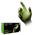 STYLE APPLE, Nitril-Untersuchungshandschuh, puderfrei, apfelgrün – 100 Stück pro Box, AMPri, Bild 1