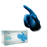 BLUE ECO-PLUS, Nitril-Untersuchungshandschuh, puderfrei, blau – 100 Stück pro Box, AMPri, Bild 1