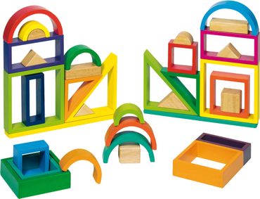 Holzbausteine Baukasten 38tlg