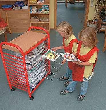 Mobiler Bildertrockenwagen 12 Trockengitter