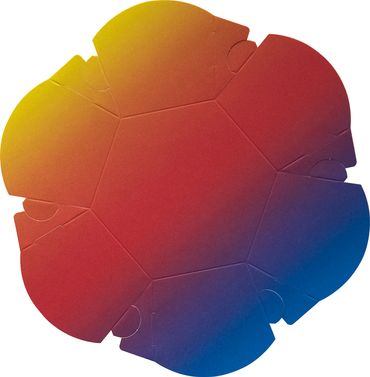 Dekokörbchen aus Regenbogenfotokarton