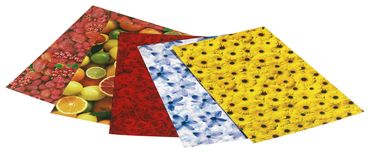 Transparentpapier FRUITS & FLOWERS 5 Rollen je Motiv 50,5x70 cm