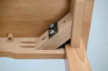 Holz-Trapeztisch, 160 x 80 cm