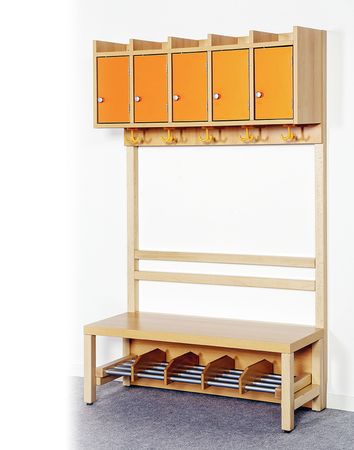 Komplettgarderobe mit Ablage und Tür
