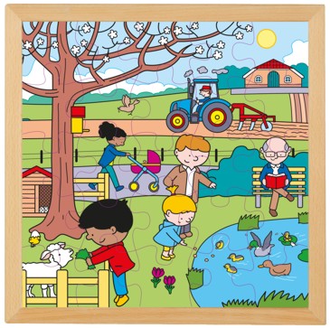 Jahreszeiten Puzzles 4er-Set 