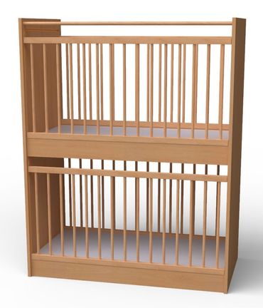 Krippen Etagenbett mit/ohne geschlossene/r  Rückwand 