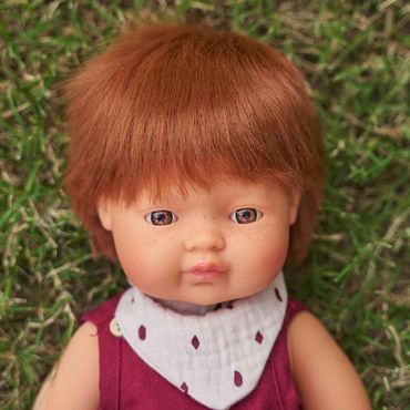 Puppe Junge rothaarig 38 cm