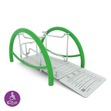 Plattformschaukel / Rollstuhlschaukel – inklusives Outdoor-Fitnessgerät nach EN 16630