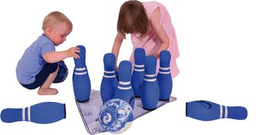Soft Bowling Kegelspiel blau