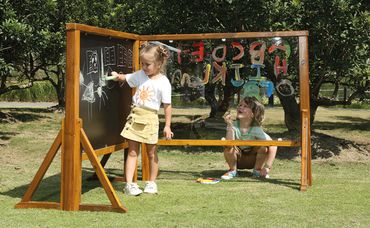 Outdoor Maltafel transparent beidseitig nutzbar