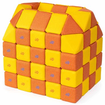 Jolly Heap 50tlg. Medium Set magnetische Bausteine 2 Bauformen in 36 verschiedenen Farbkombinationen 