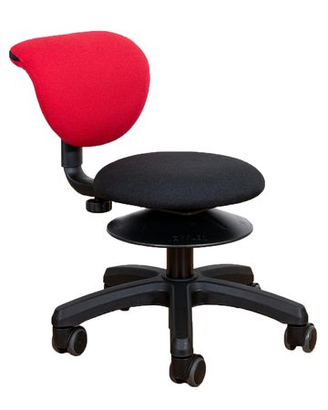 Erzieherhocker smoover midi 37 cm Ø 3D-Mechanik (Wackelfunktion), in 3 versch. Sitzhöhen (32-38 | 33-42 | 37-49  cm) mit Polsterbezug