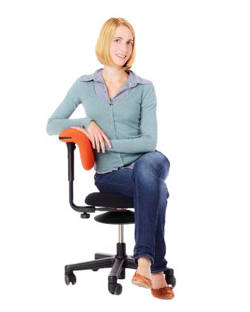 Erzieherhocker smoover maxi 42 cm Ø, in 4 versch. Sitzhöhen (34-40 |35-44 | 40-51 | 44-55  cm) mit Polsterbezug