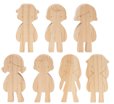 Holzfiguren Kinder 7tlg.