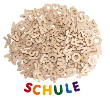 300 Holzbuchstaben A-Z je 3 x 2,5 cm